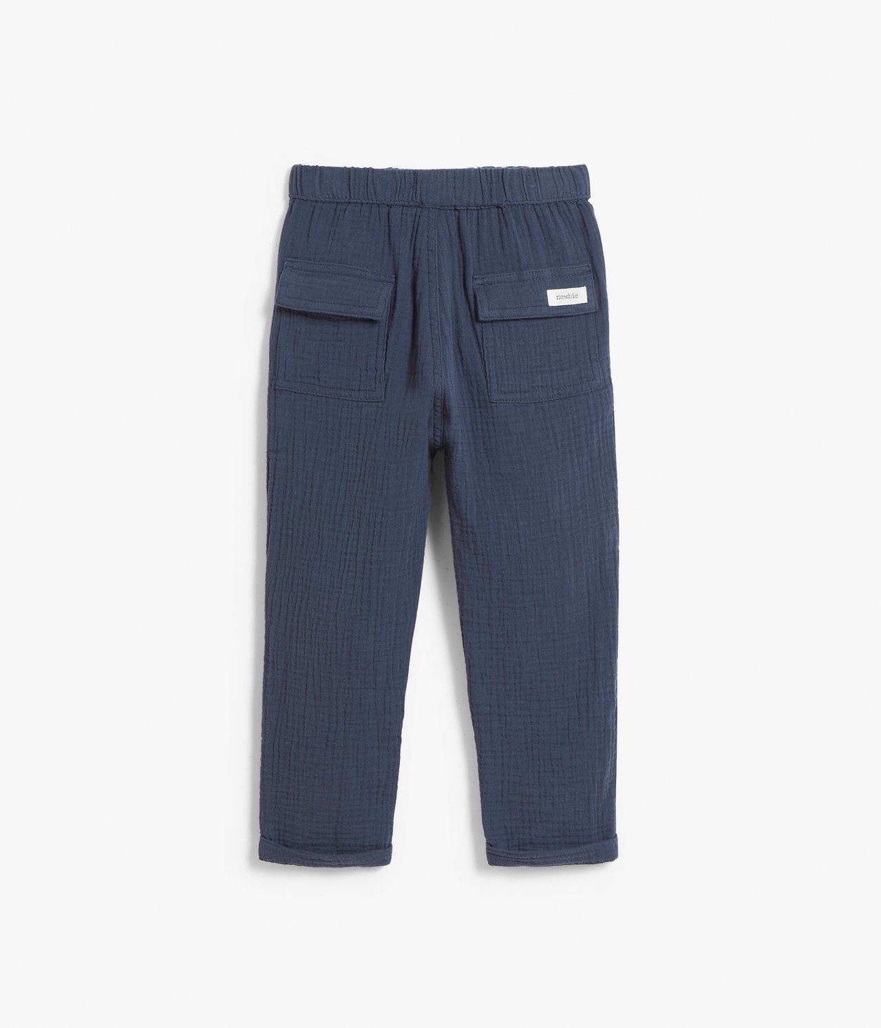 Cotton muslin joggers - Dark blue - 5