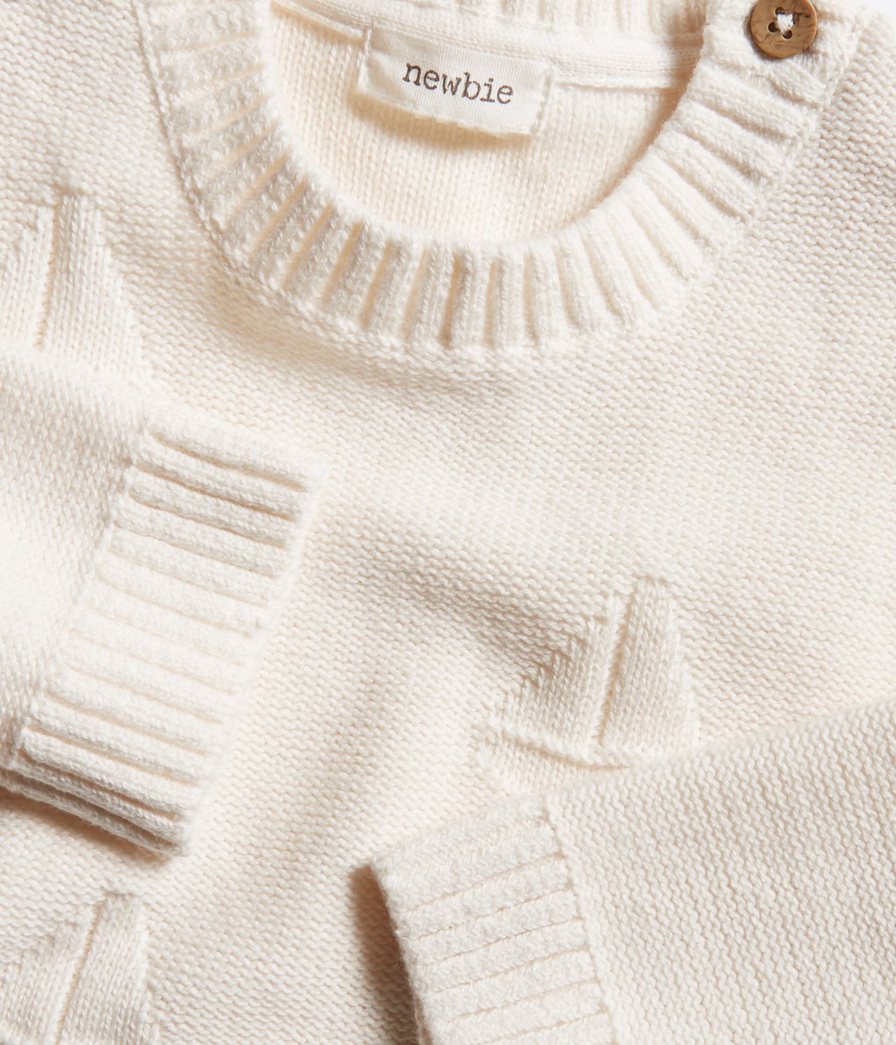 Sail boat knitted sweater - Off-white - 1
