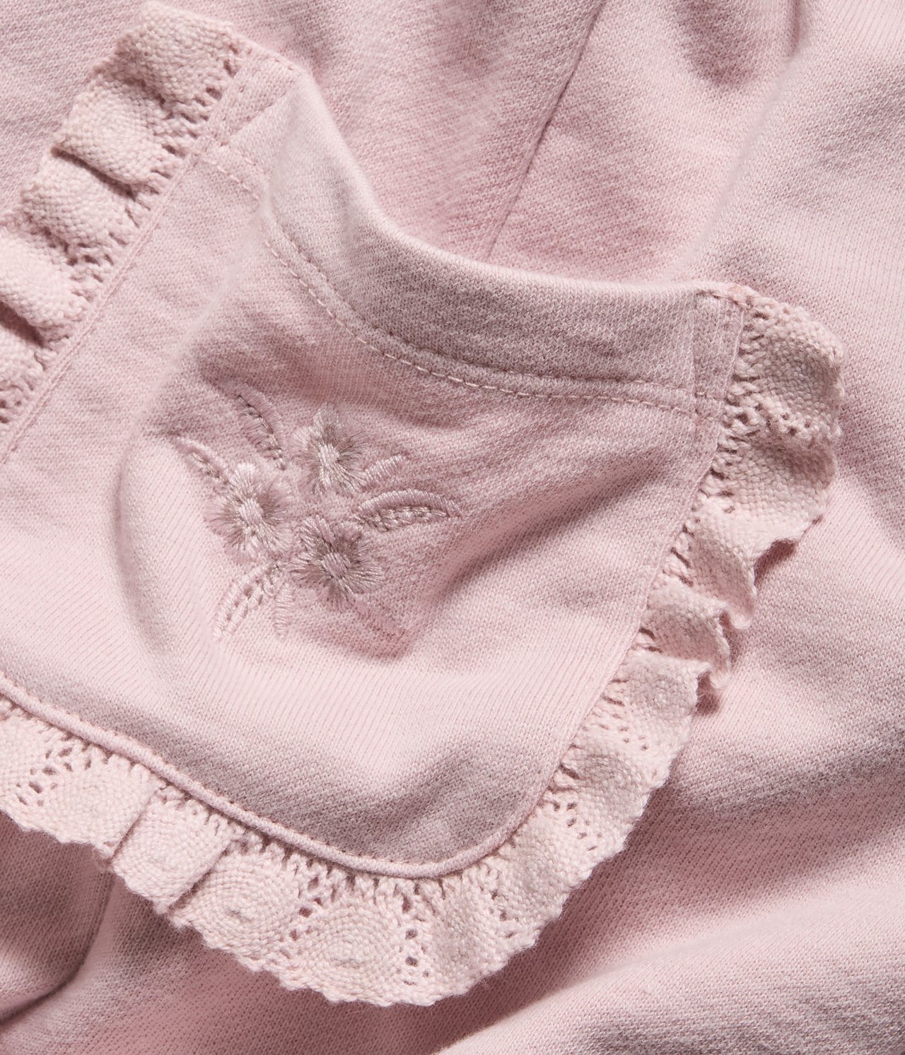 Floral embroidery sweatpants - Pink - 1