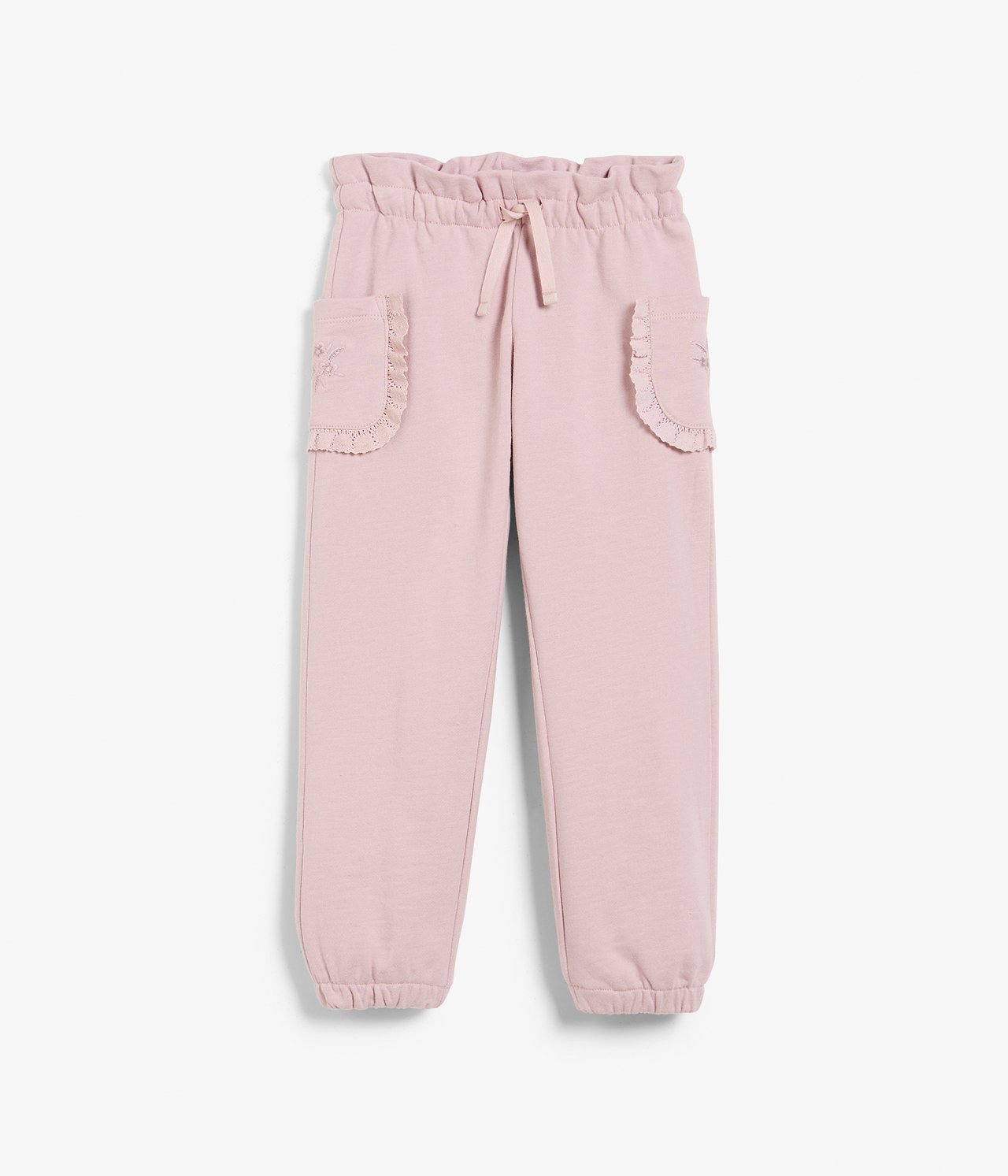 Floral embroidery sweatpants - Pink - 2