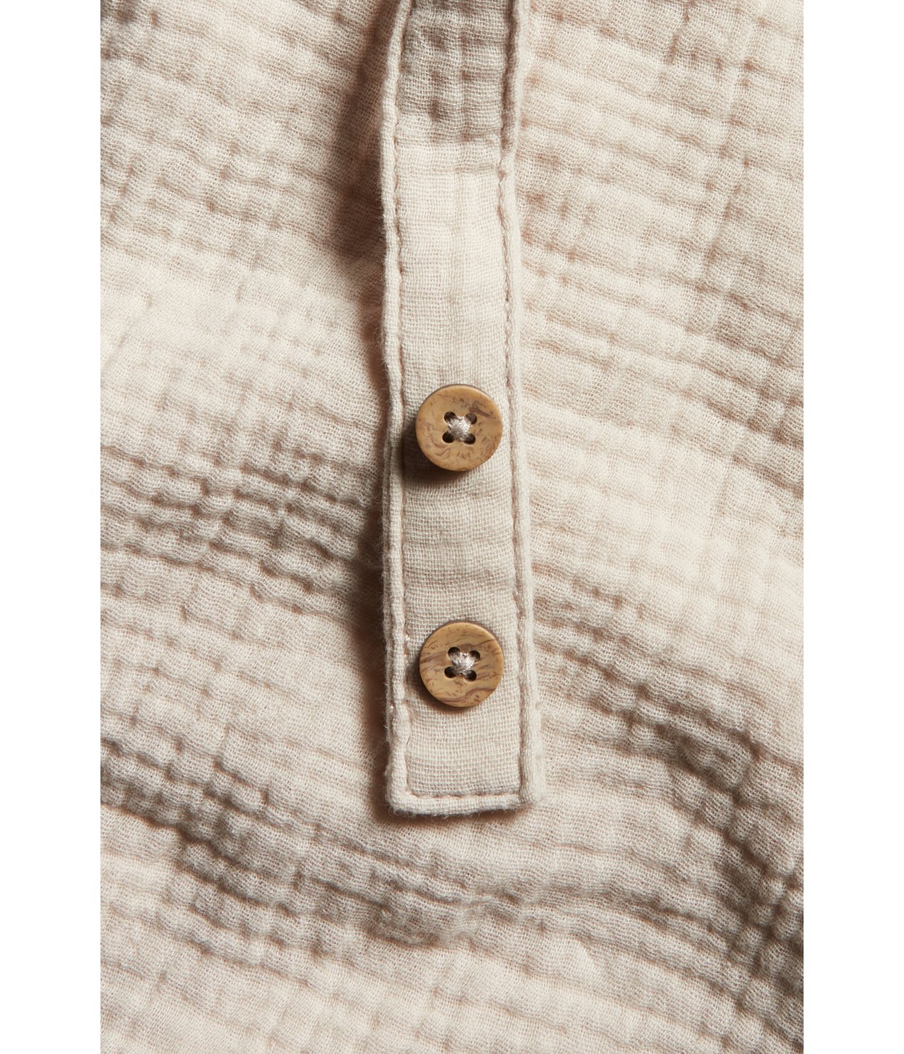 Latzshorts aus Baumwollkrepp - Beige - 1