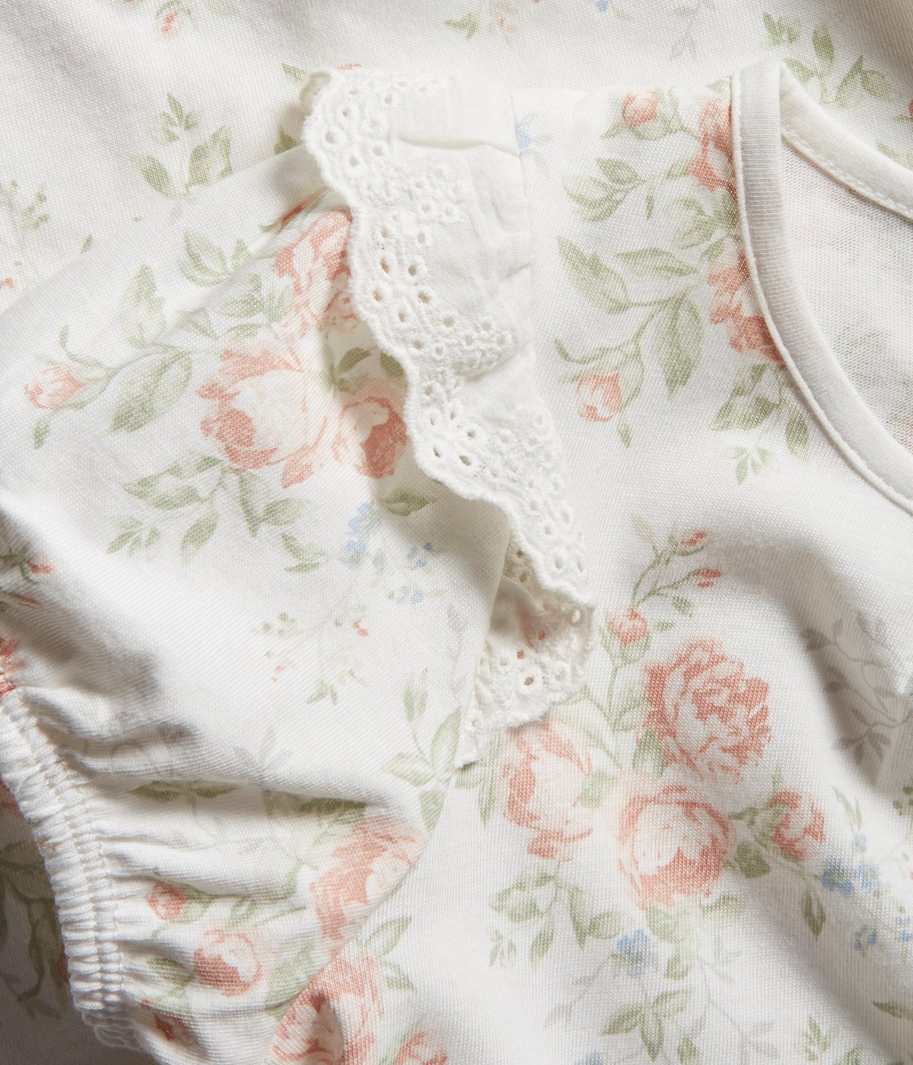 Floral nightgown - Off-white - 1