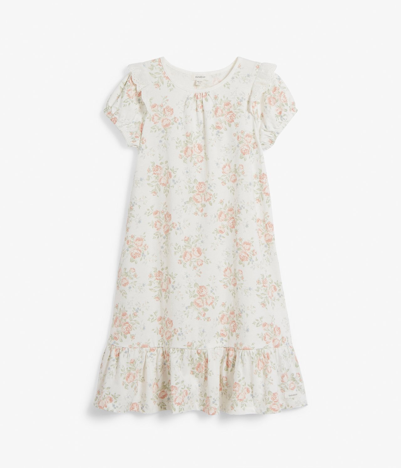 Floral nightgown - Off-white - 2