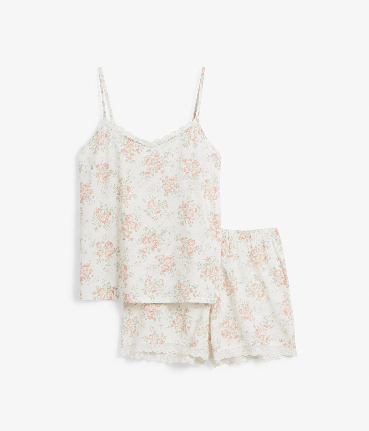 Women's floral pajama set - Off-white - 6