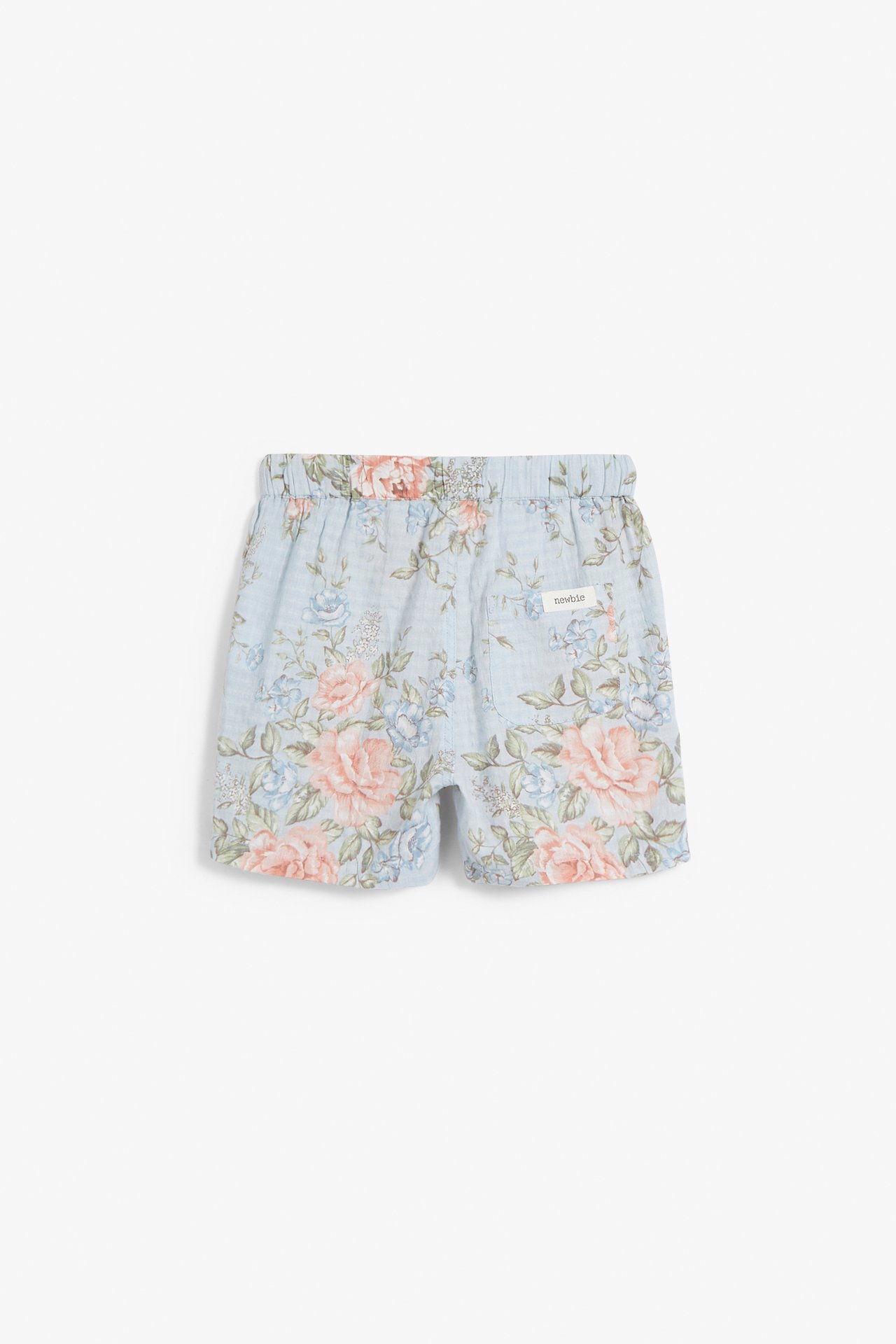 Gewebte Shorts mit Blumenmuster - Hellblau  - 3