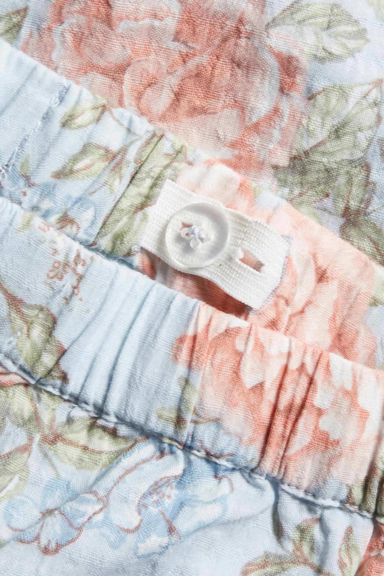 Shorts mit Blumenmuster - Hellblau - 2