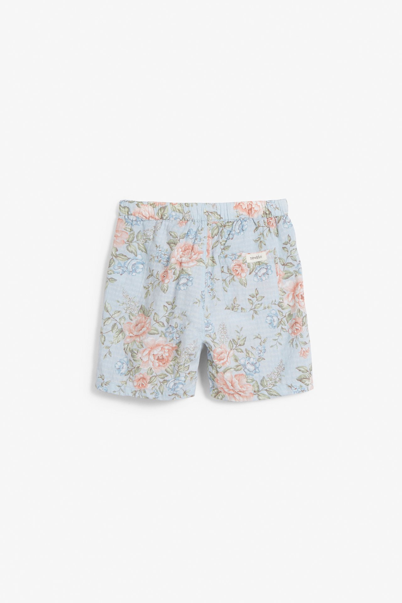 Shorts mit Blumenmuster - Hellblau - 4