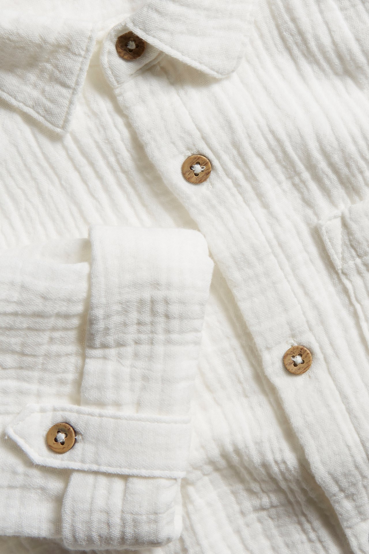 Cotton muslin shirt - Off-white - 1