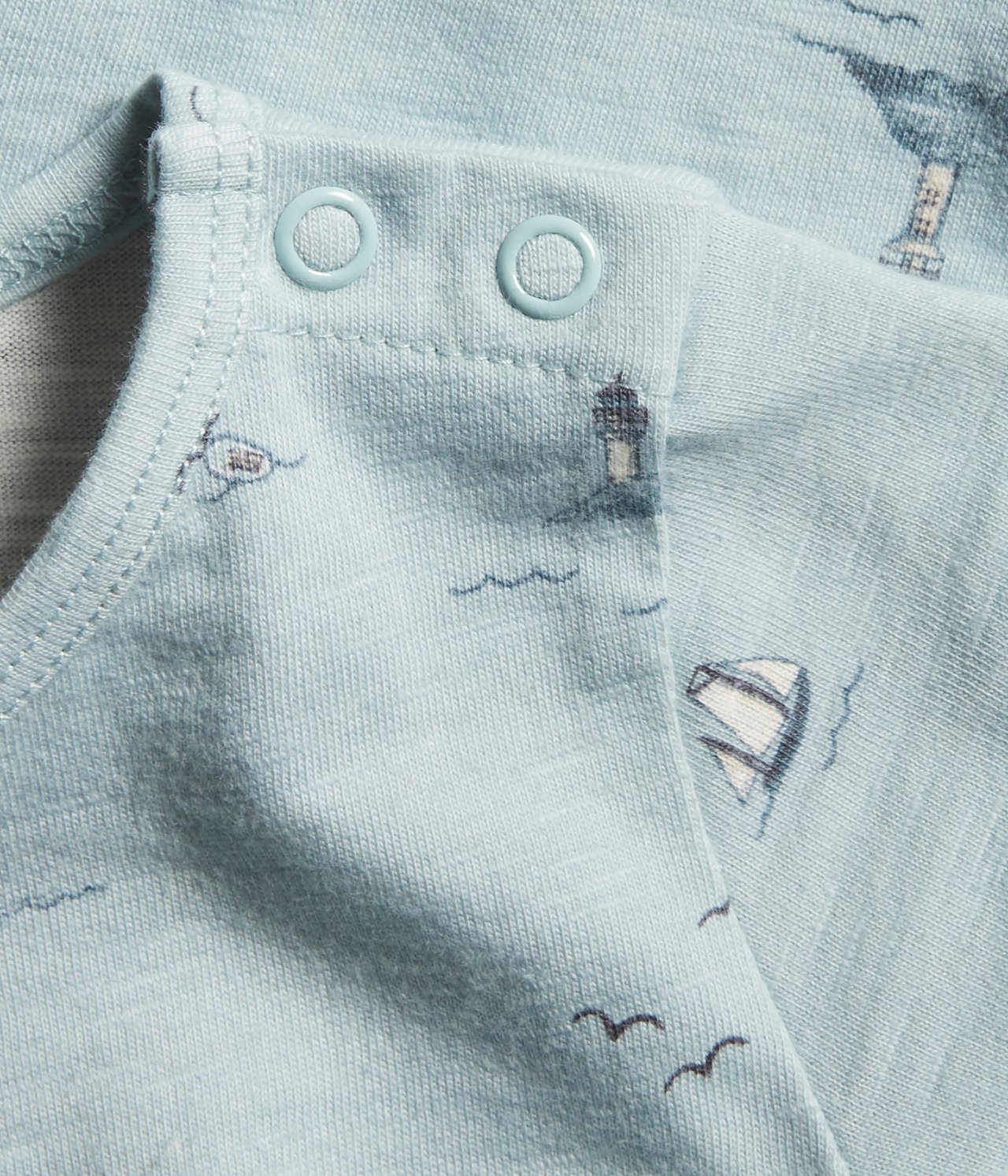 Archipelago-patterned onesie - Turquoise - 1