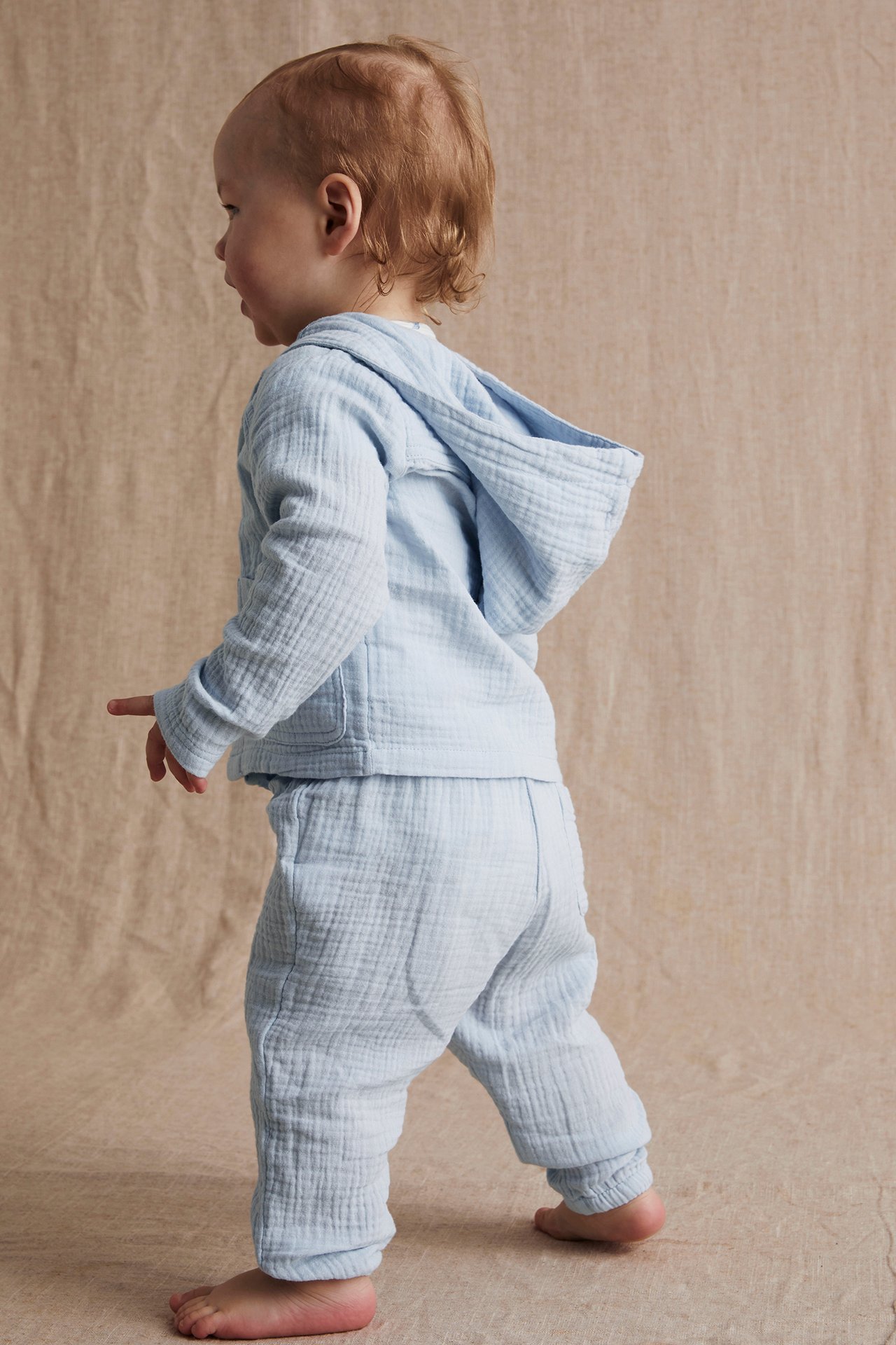 Cotton muslin jacket - Blue - 3