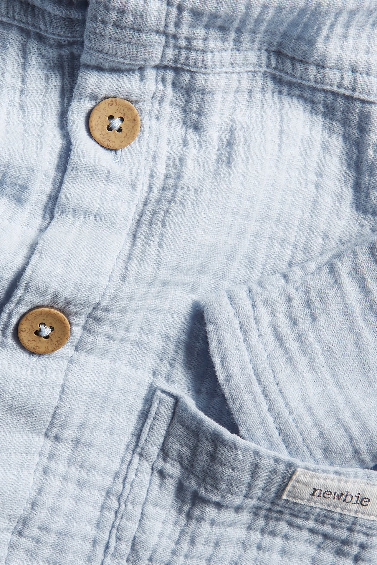Cotton muslin jacket - Blue - 5