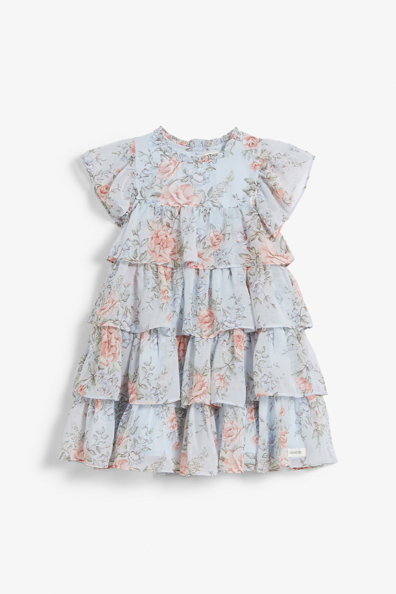 Floral chiffon dress - Light blue - 6