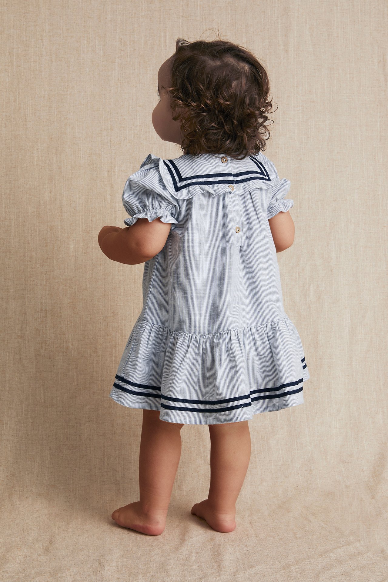 Striped Sailor's dress - Blue - 3