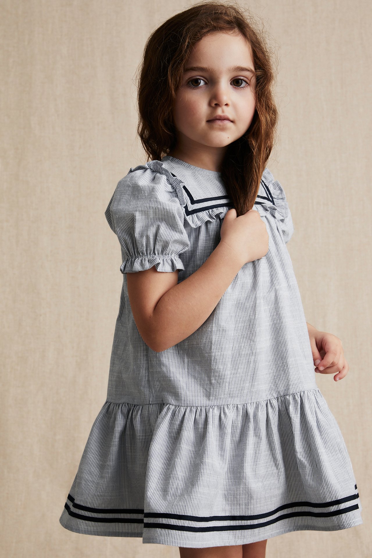 Striped sailor's dress - Blue - 1