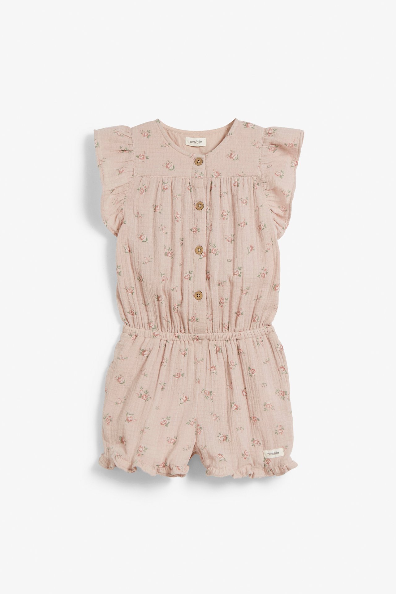 Powder pink floral playsuit - Light pink - 2