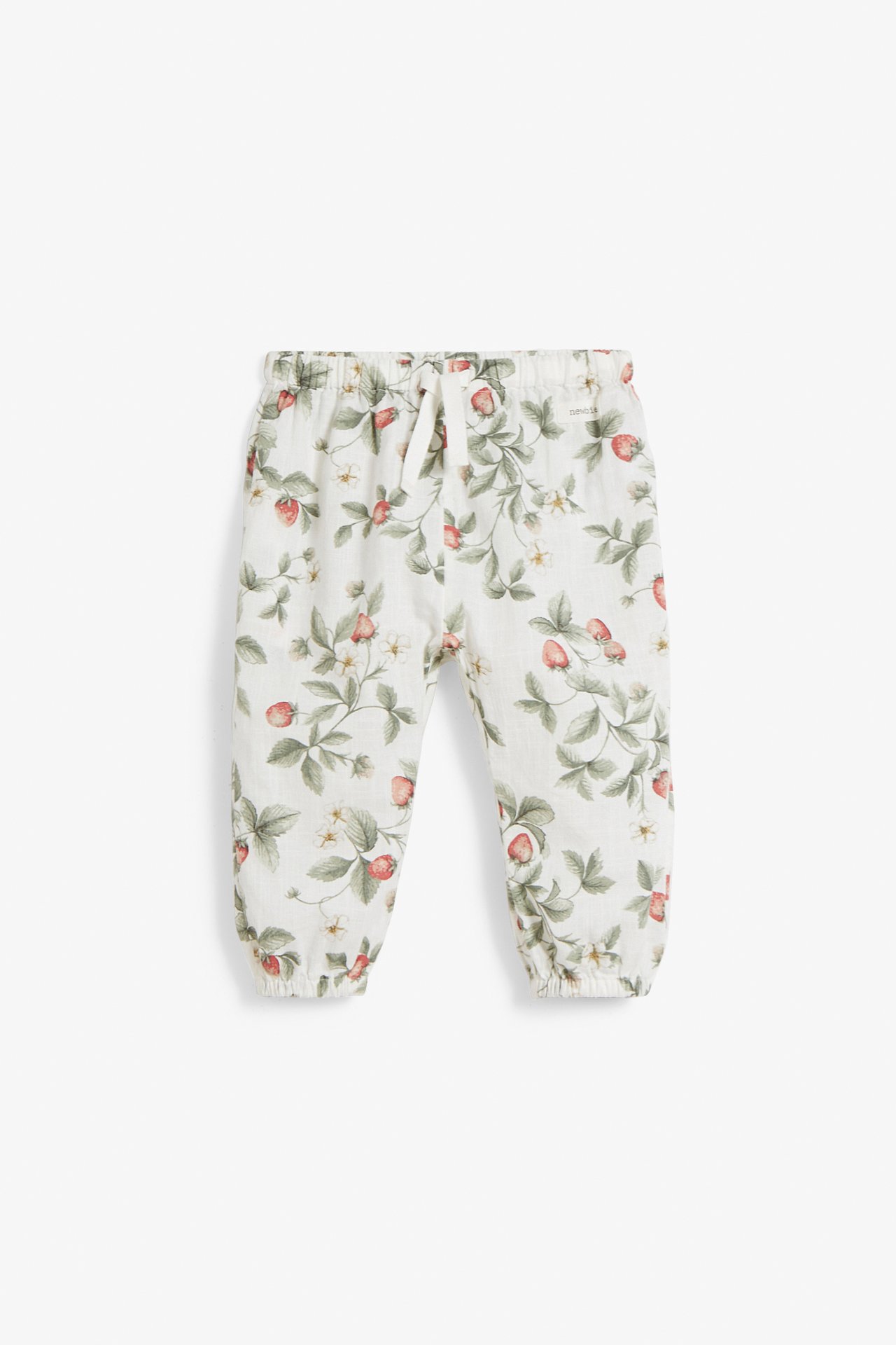 Strawberry patterned cotton pants