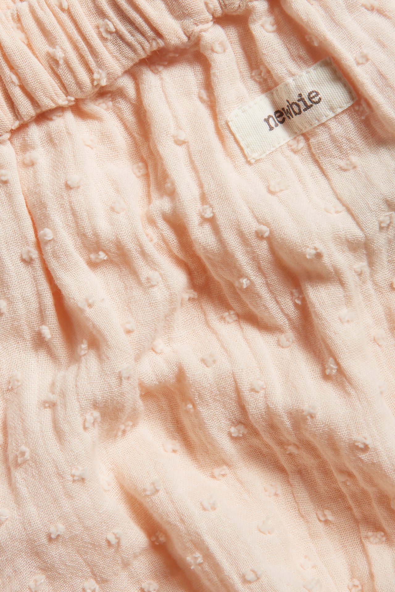 Dobby dot cotton crepe shorts - Orange - 1