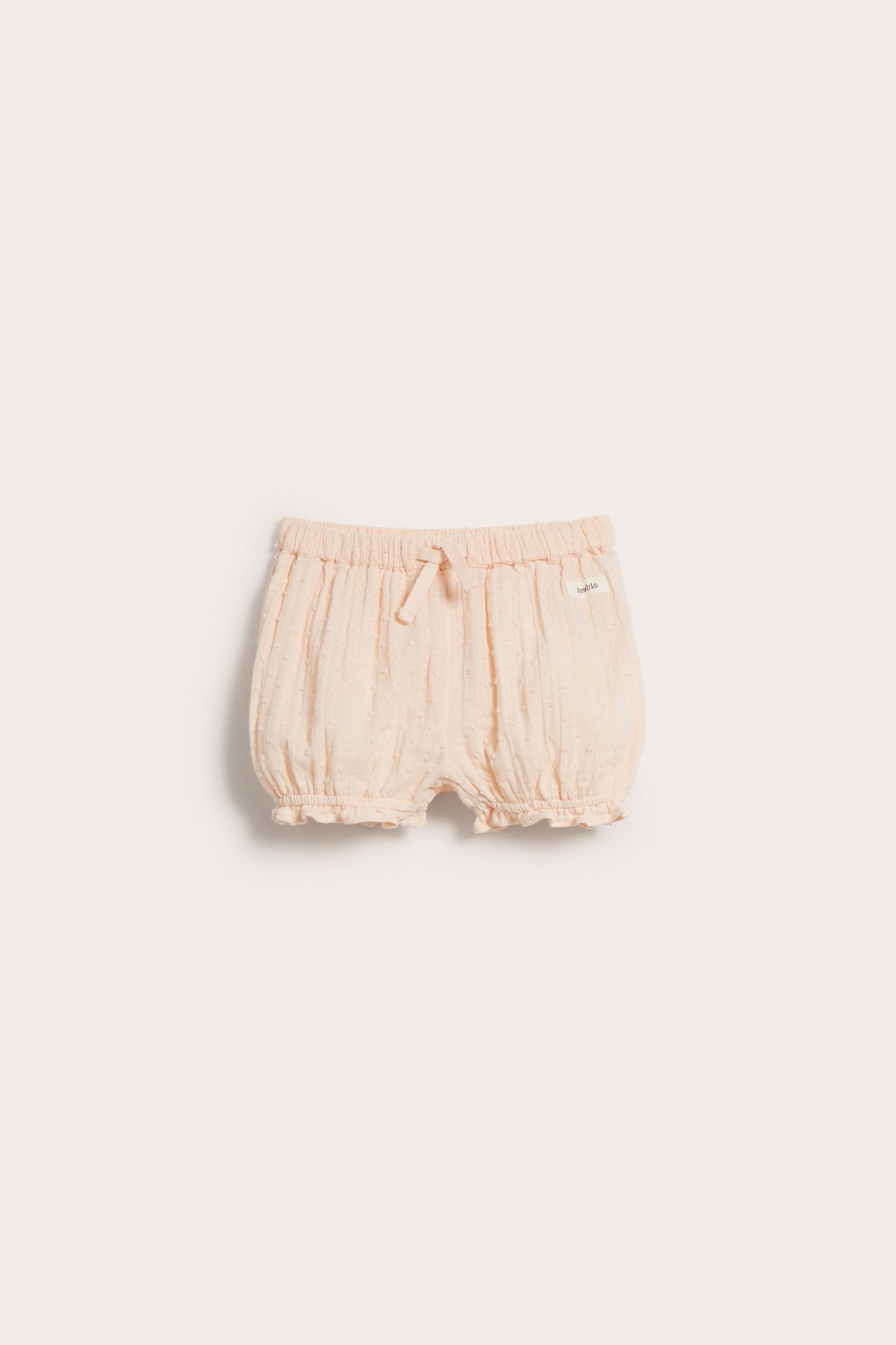 Dobby dot cotton crepe shorts - Orange - 2