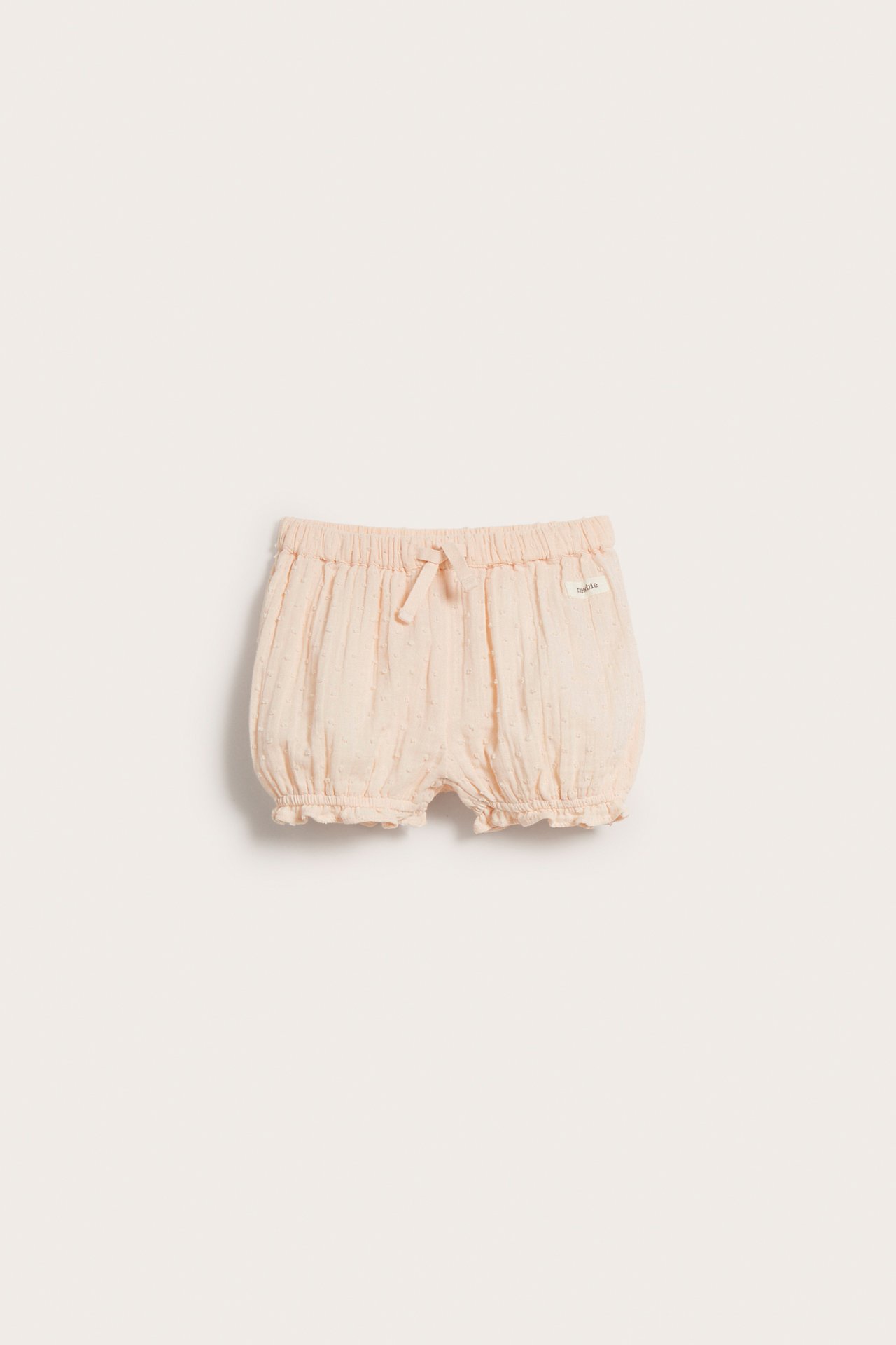 Shorts aus Baumwollkrepp mit Pünktchen