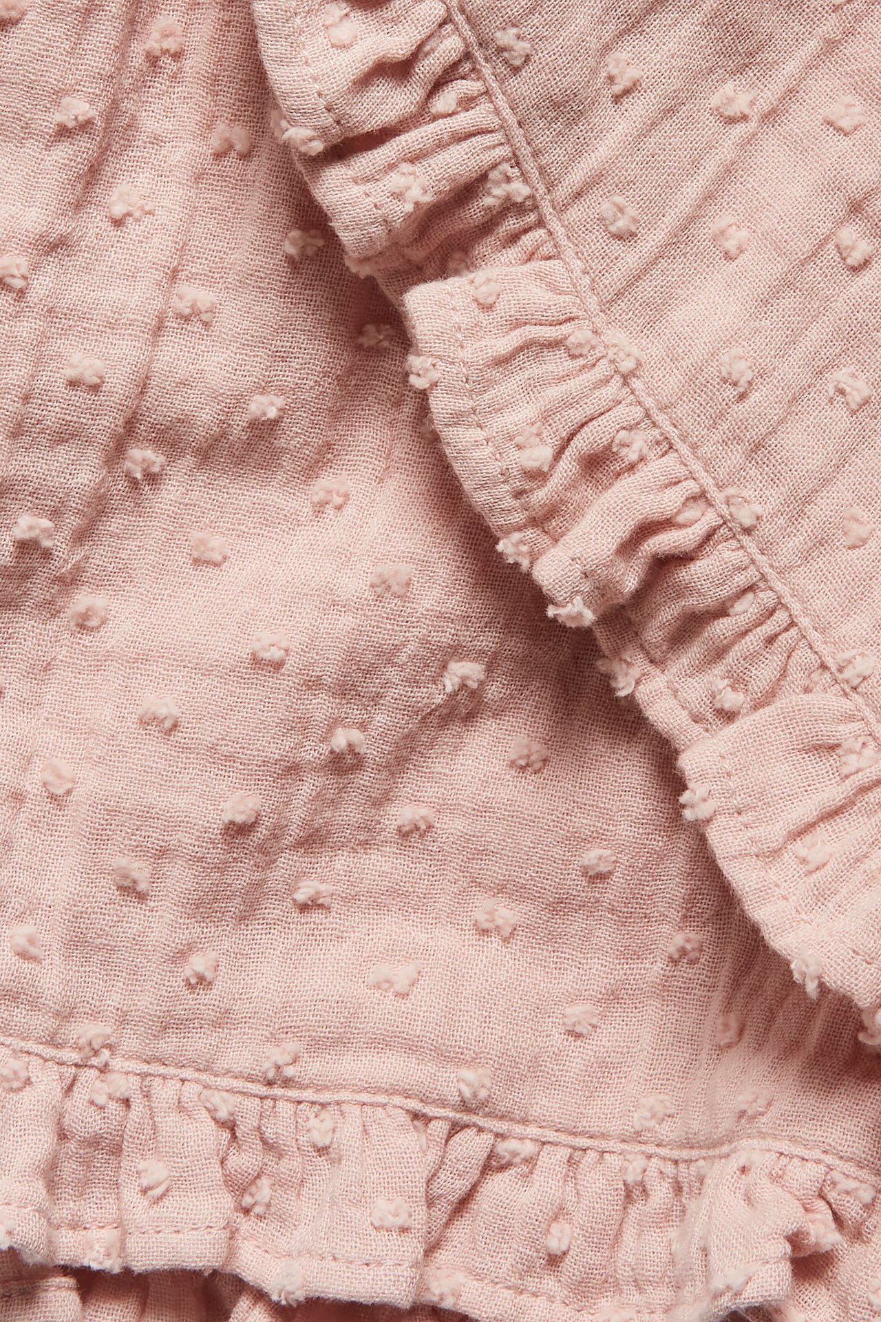 Shorts aus Baumwollkrepp mit Pünktchen - Rosa - 1
