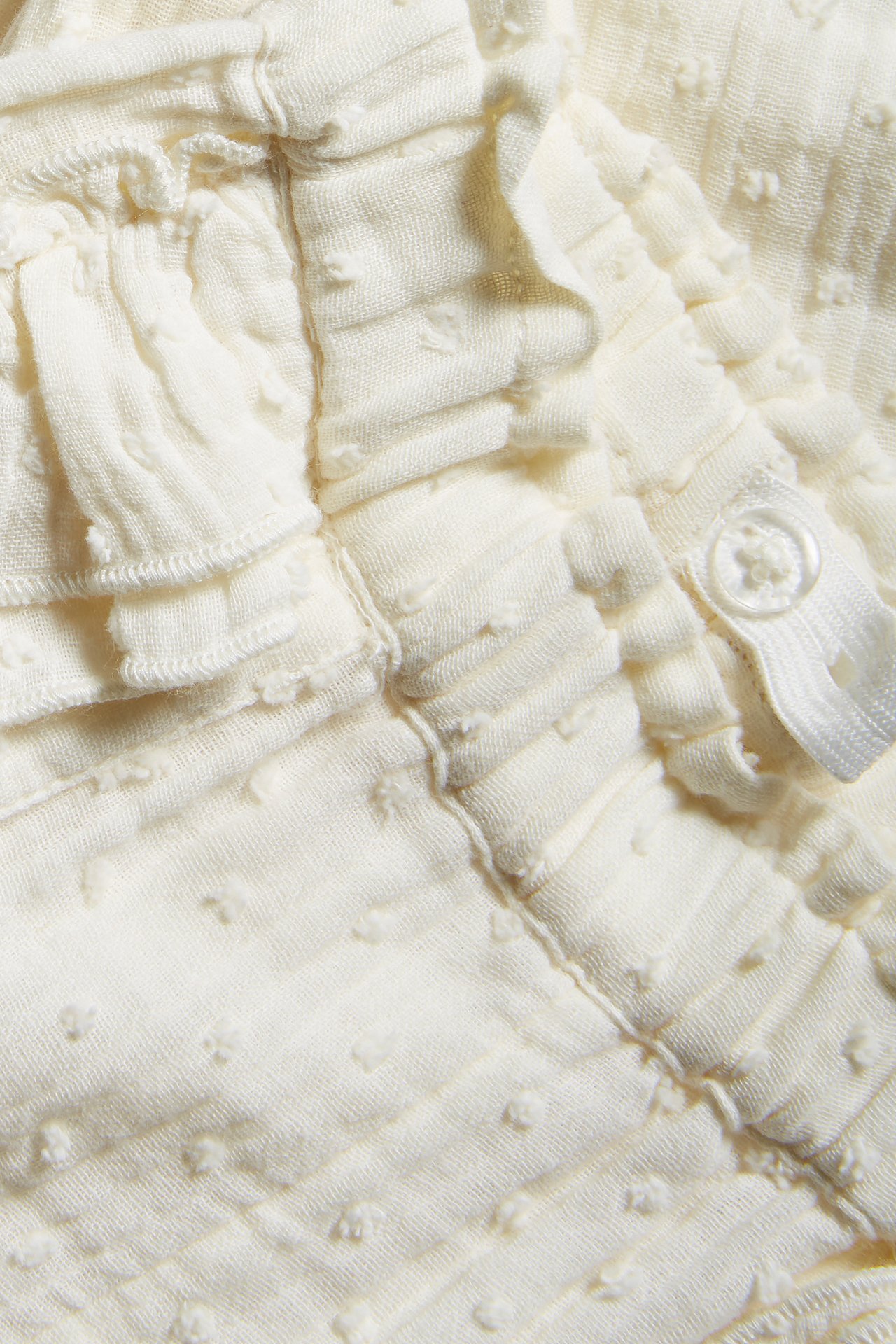 Hose aus Krepp mit Pünktchen - Hellbeige - 1