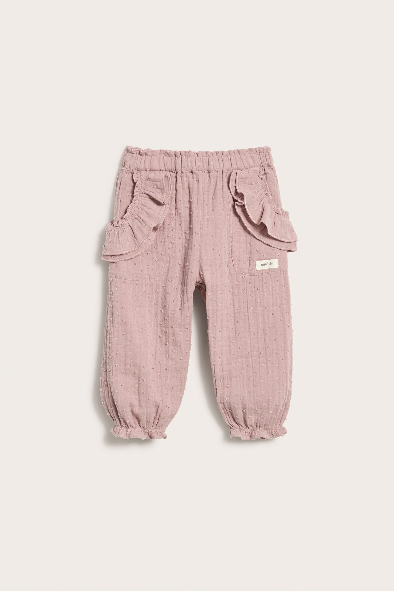 Hose aus Krepp mit Pünktchen - Rosa - 2