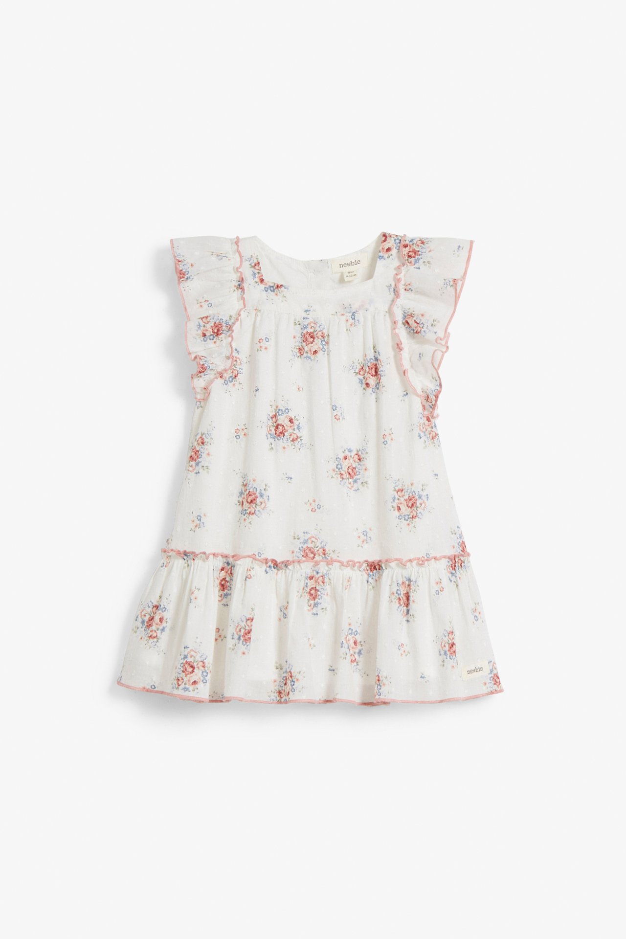 Floral contrast stitch dress - Off-white - 6