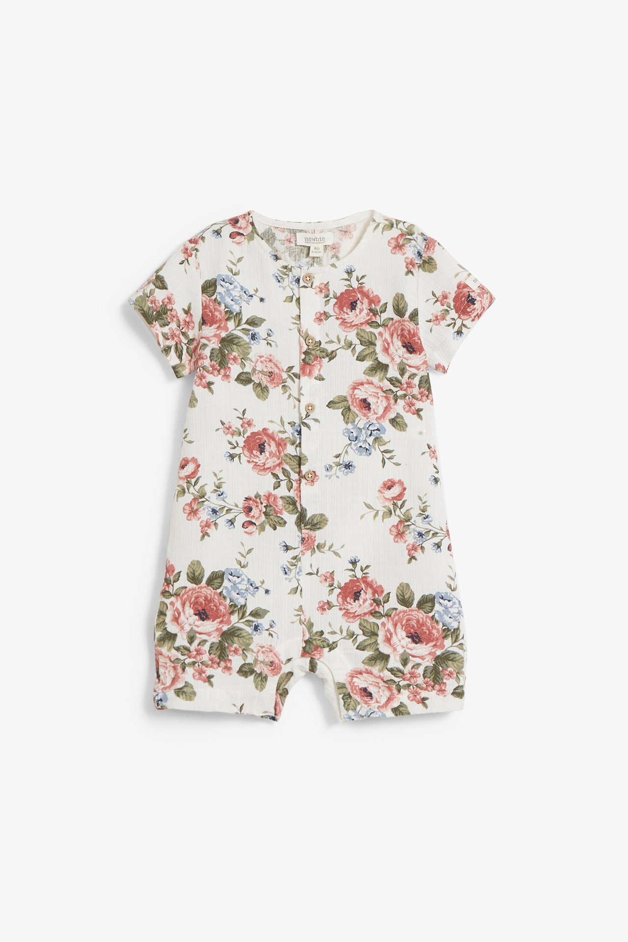 Rose patterned romper - Off-white - 1