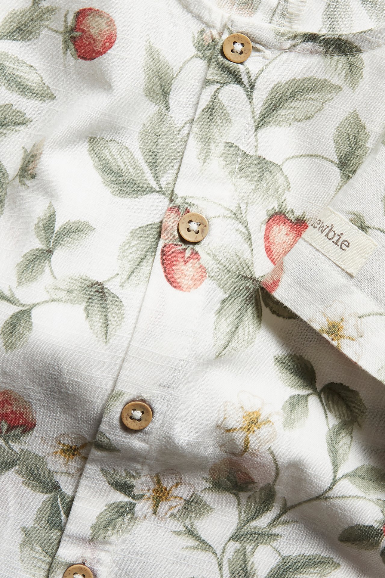 Strawberry patterned romper - White - 1