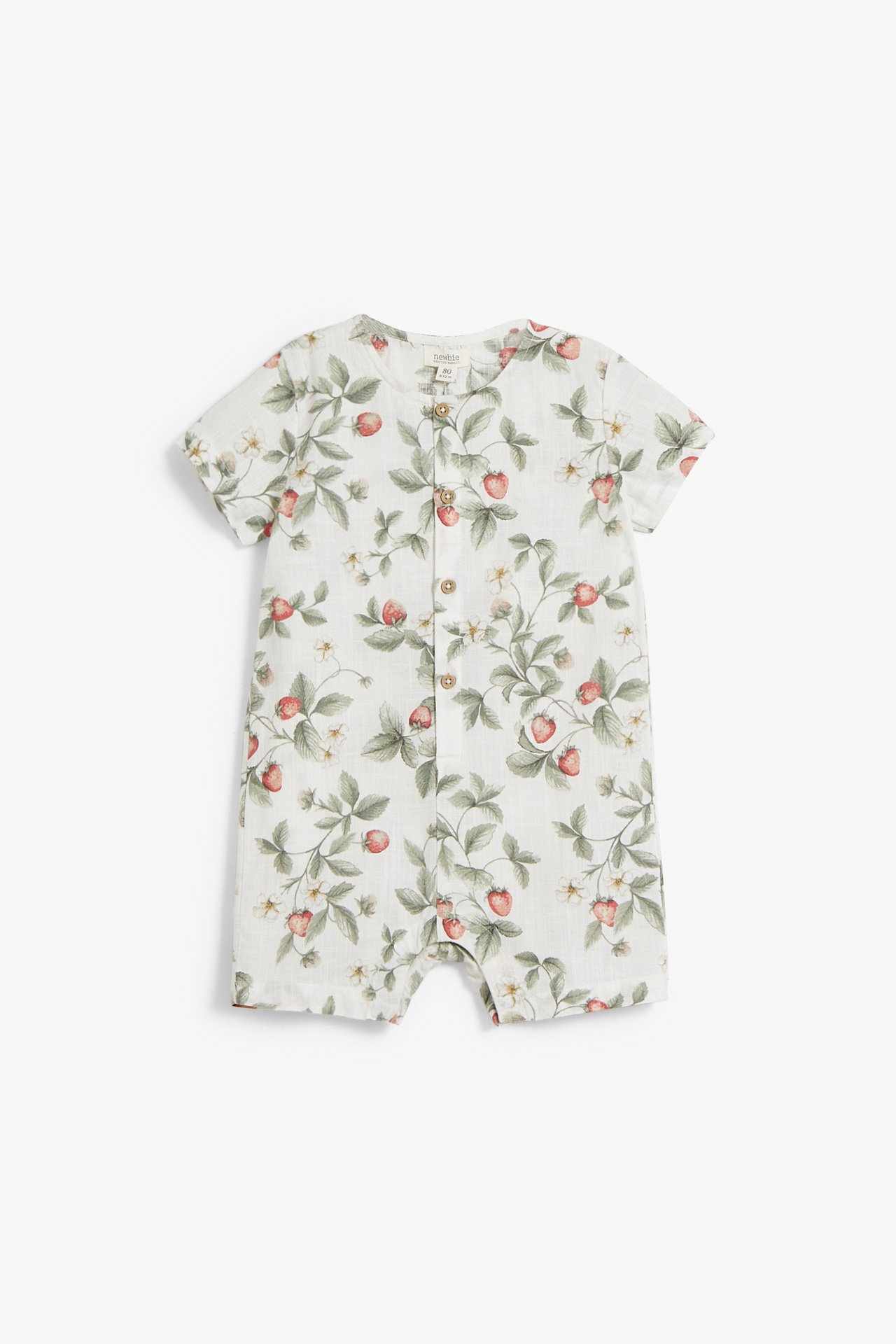 Strawberry patterned romper - White - 2