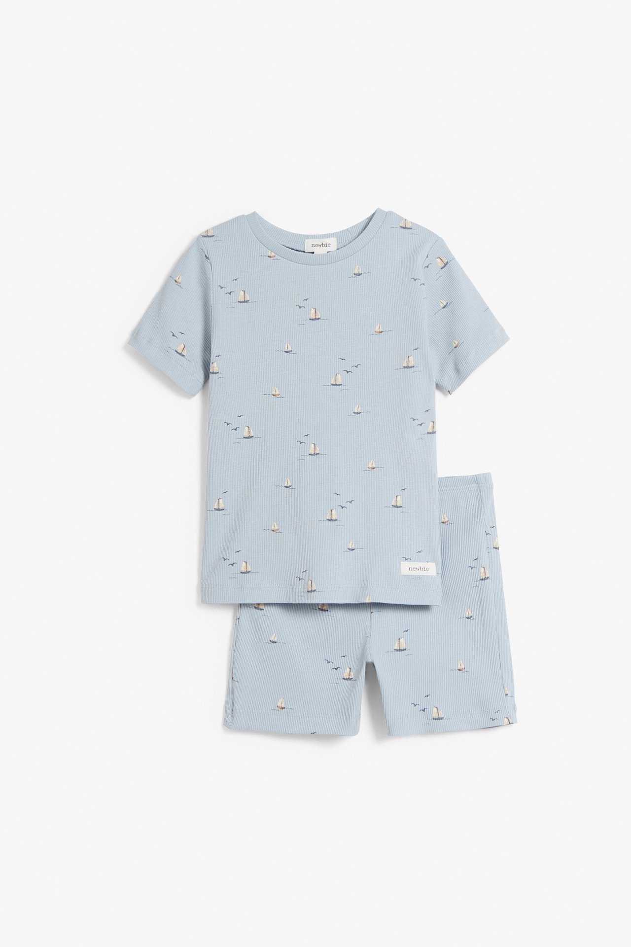 Pyjama-Set mit Segelboot-Print - Blau - 2
