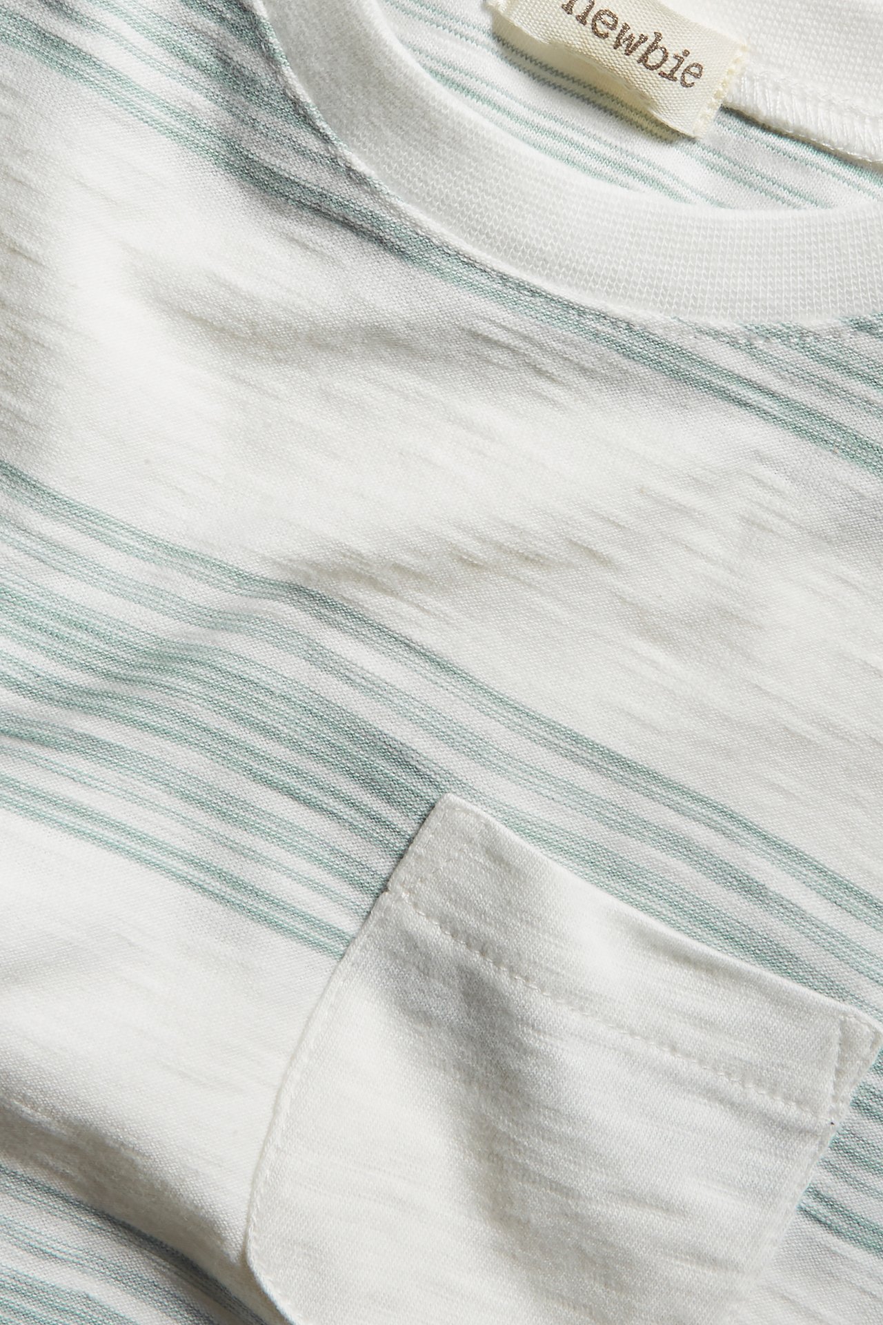 Gestreiftes T-Shirt aus strukturiertem Jersey - Blau - 1