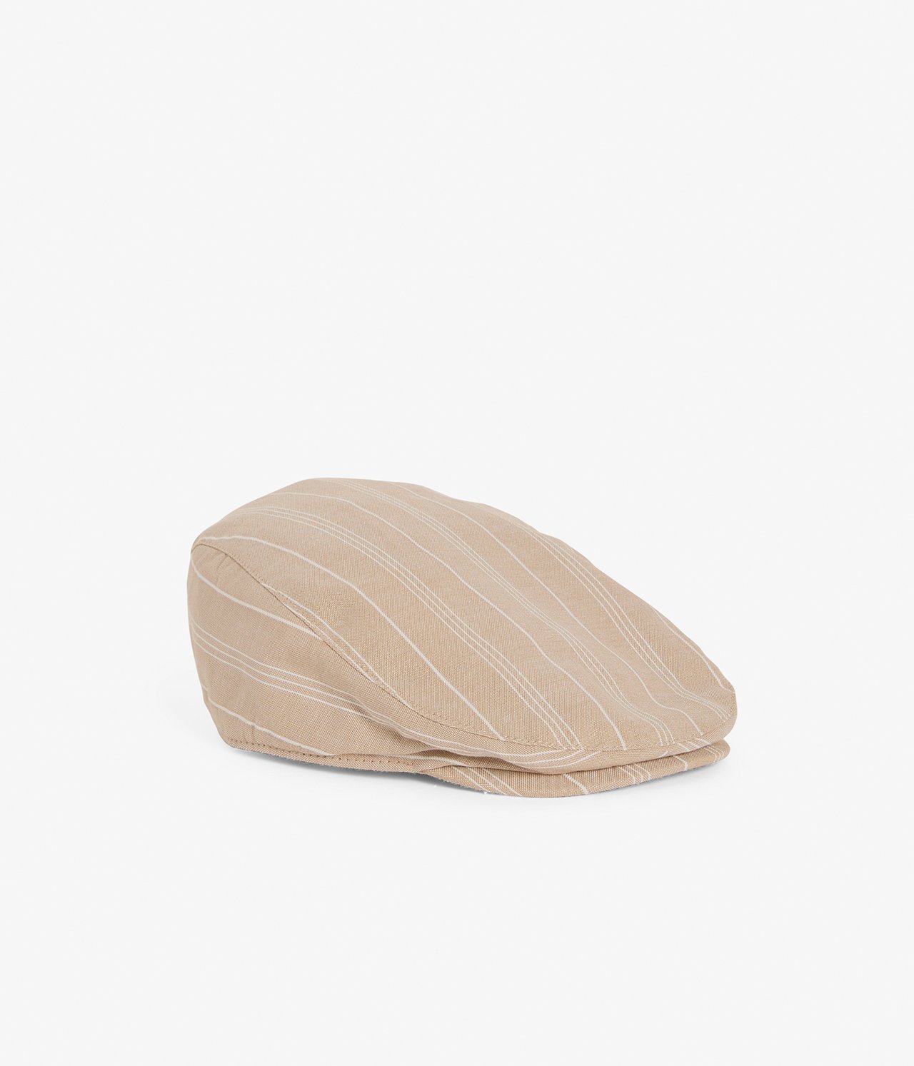 Gestreifte Schiebermütze - Beige - 1