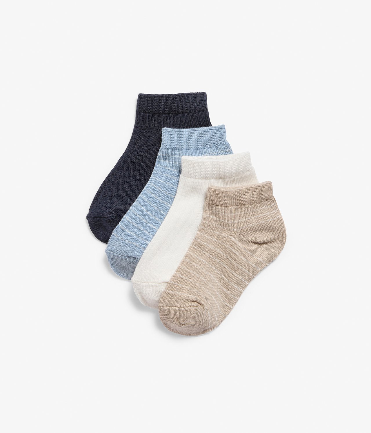 4er-Pack mehrfarbige gestreifte Socken - Blau - 1