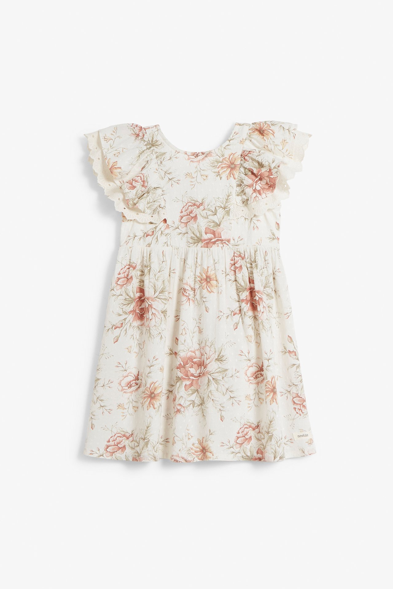 Kleid mit Blumenmuster und Pünktchen - Naturweiß - 2