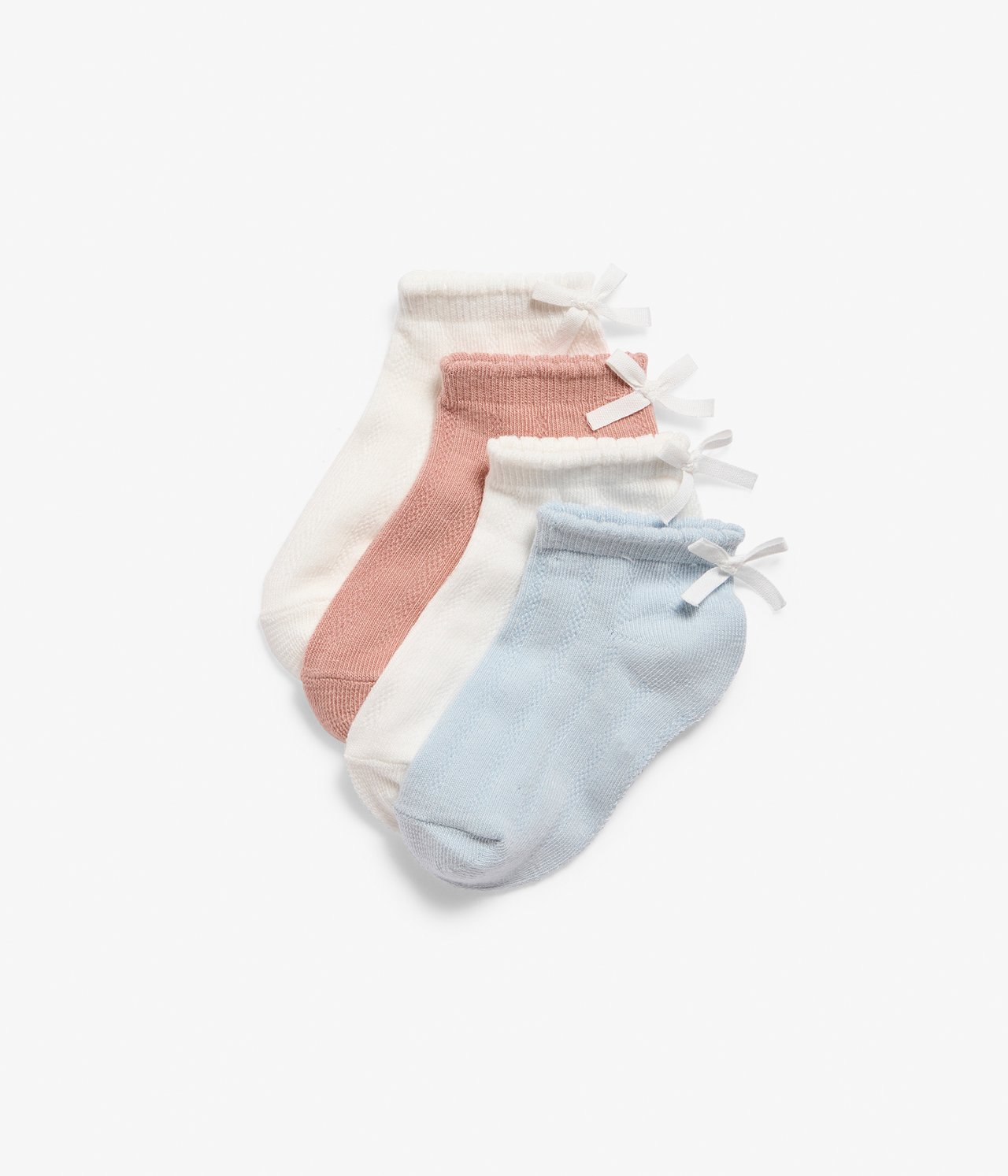 4er-Pack mehrfarbige Sneakersocken - Naturweiß - 1