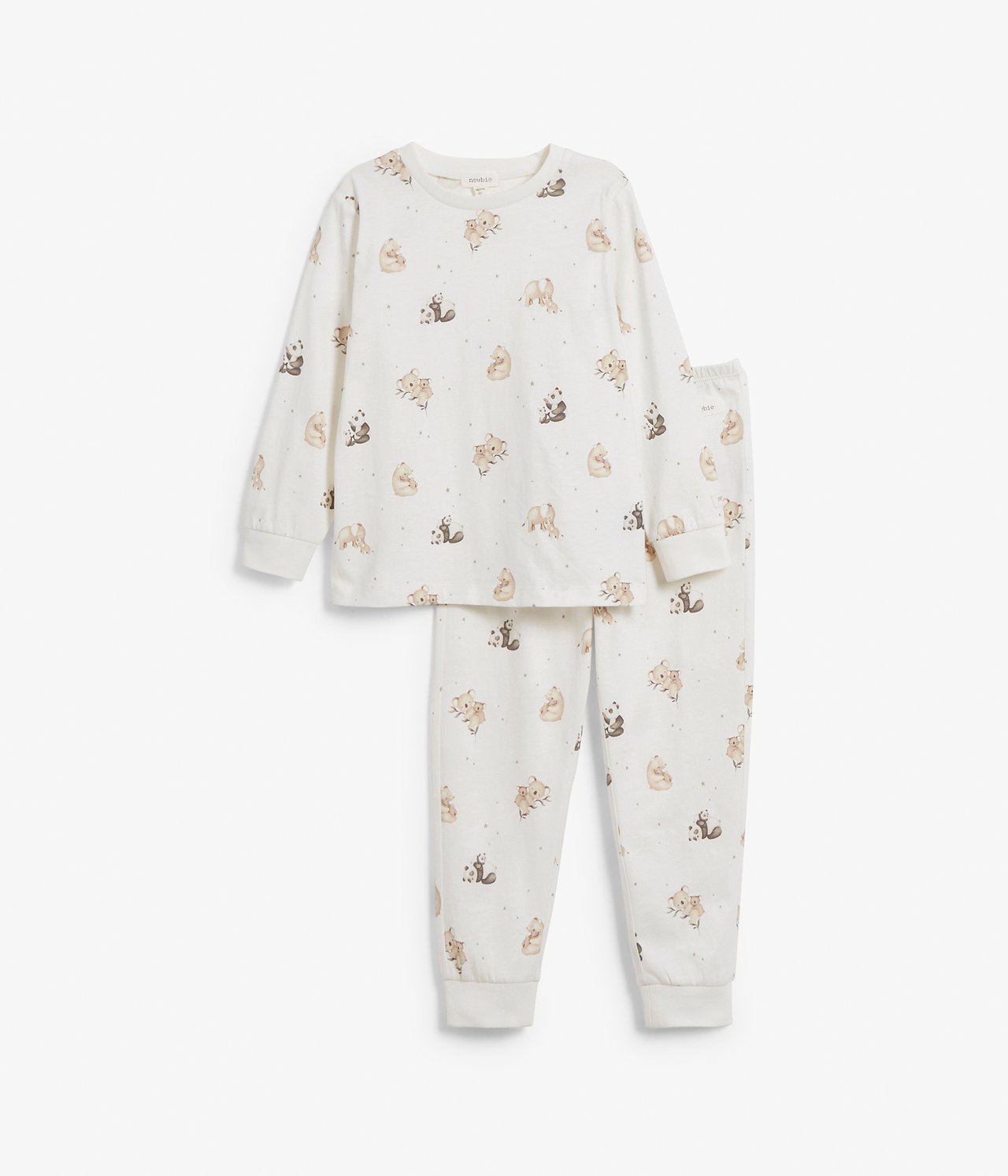 Animal two-piece pajamas - Off-white - 2