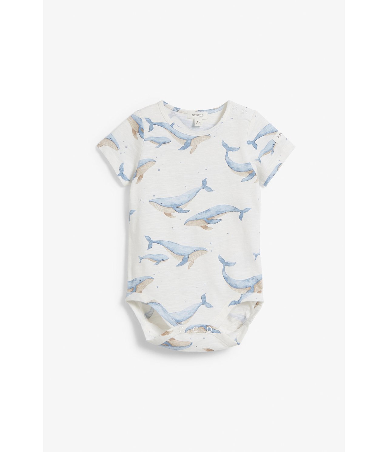 Whale-patterned bodysuit - Off-white - 7