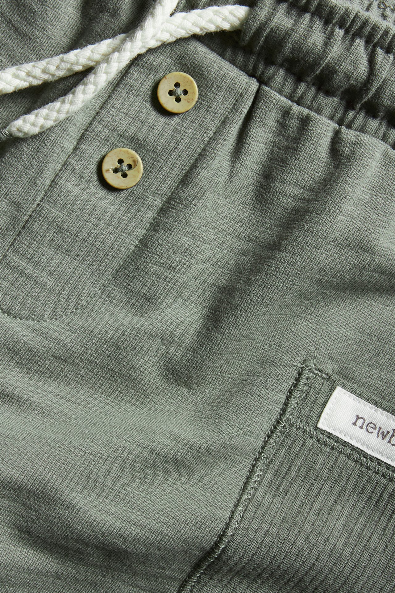 Slub jersey shorts - Dark green - 1