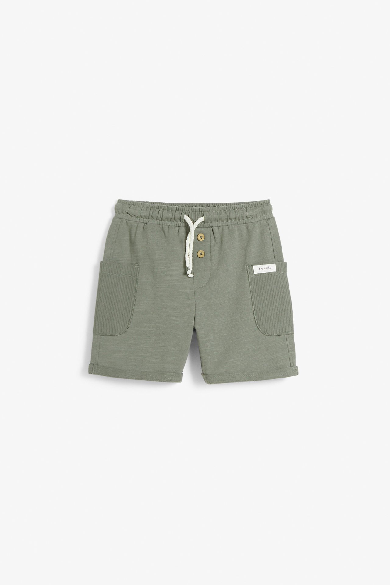 Slub jersey shorts - Dark green - 2