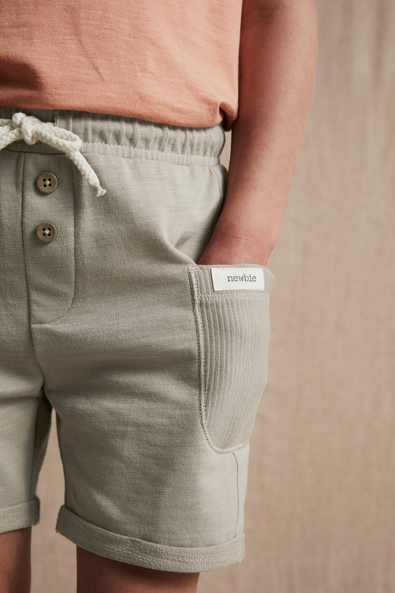 Slub jersey shorts - Beige - 3