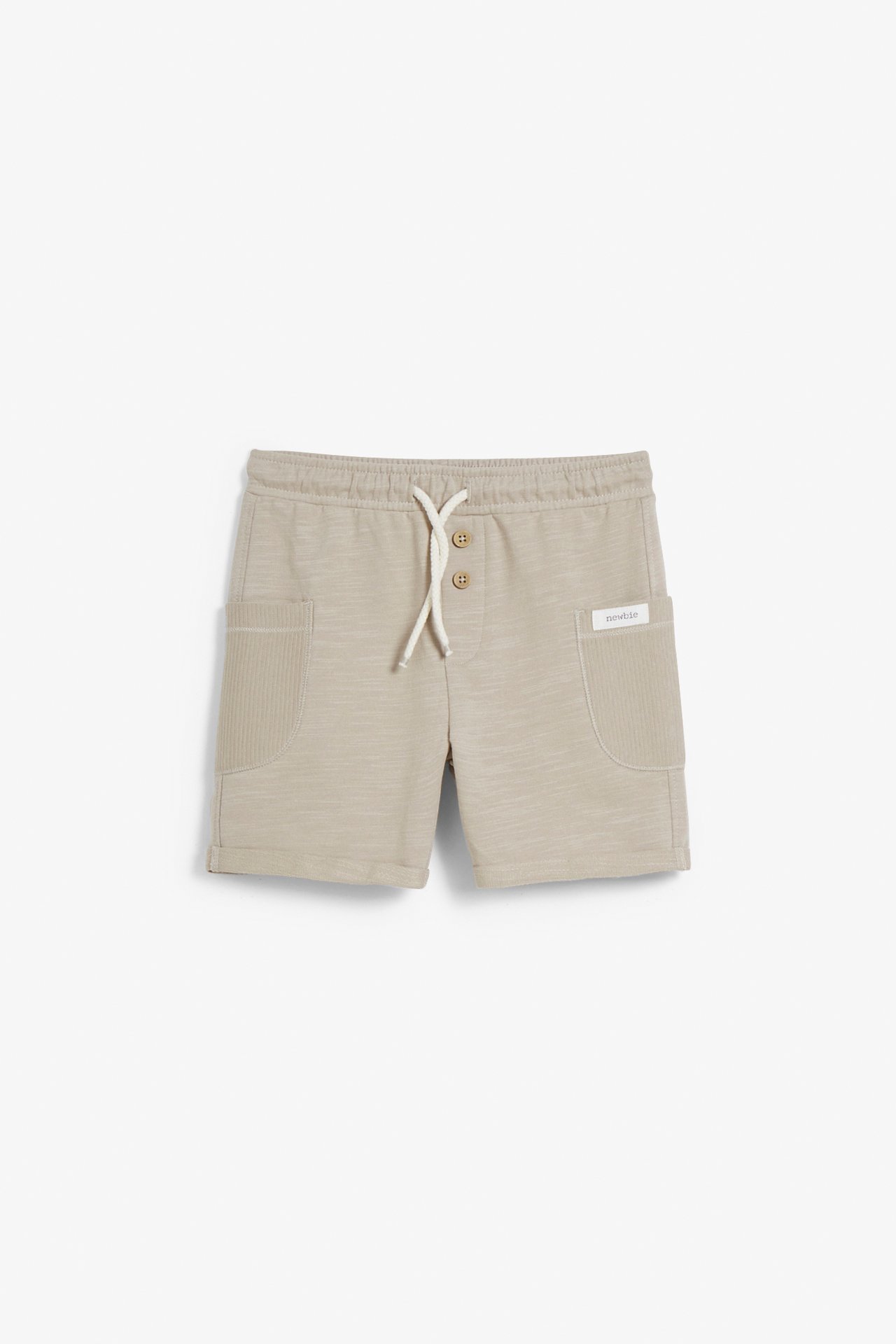 Slub jersey shorts - Beige - 5