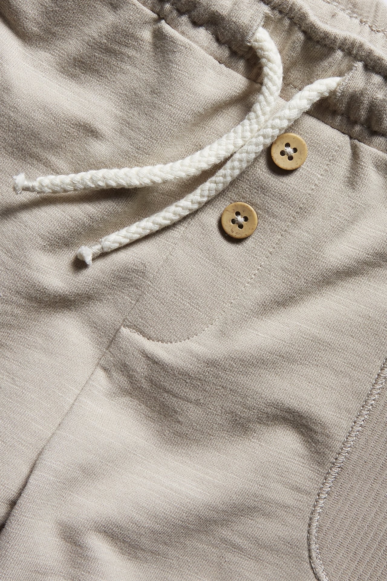 Slub jersey shorts - Beige - 1