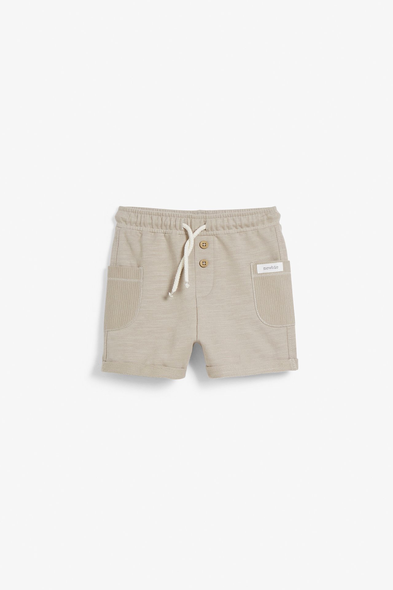 Slub jersey shorts - Beige - 2