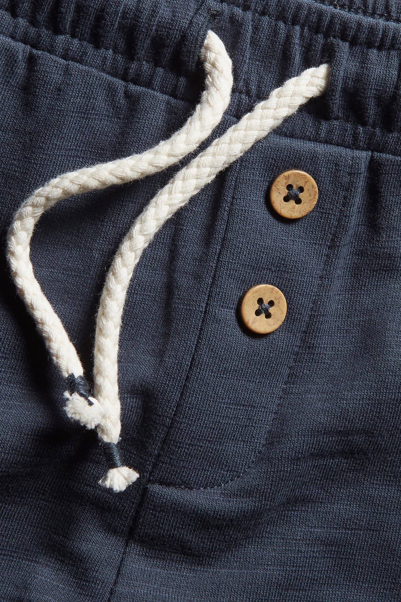Slub jersey shorts - Dark blue - 1