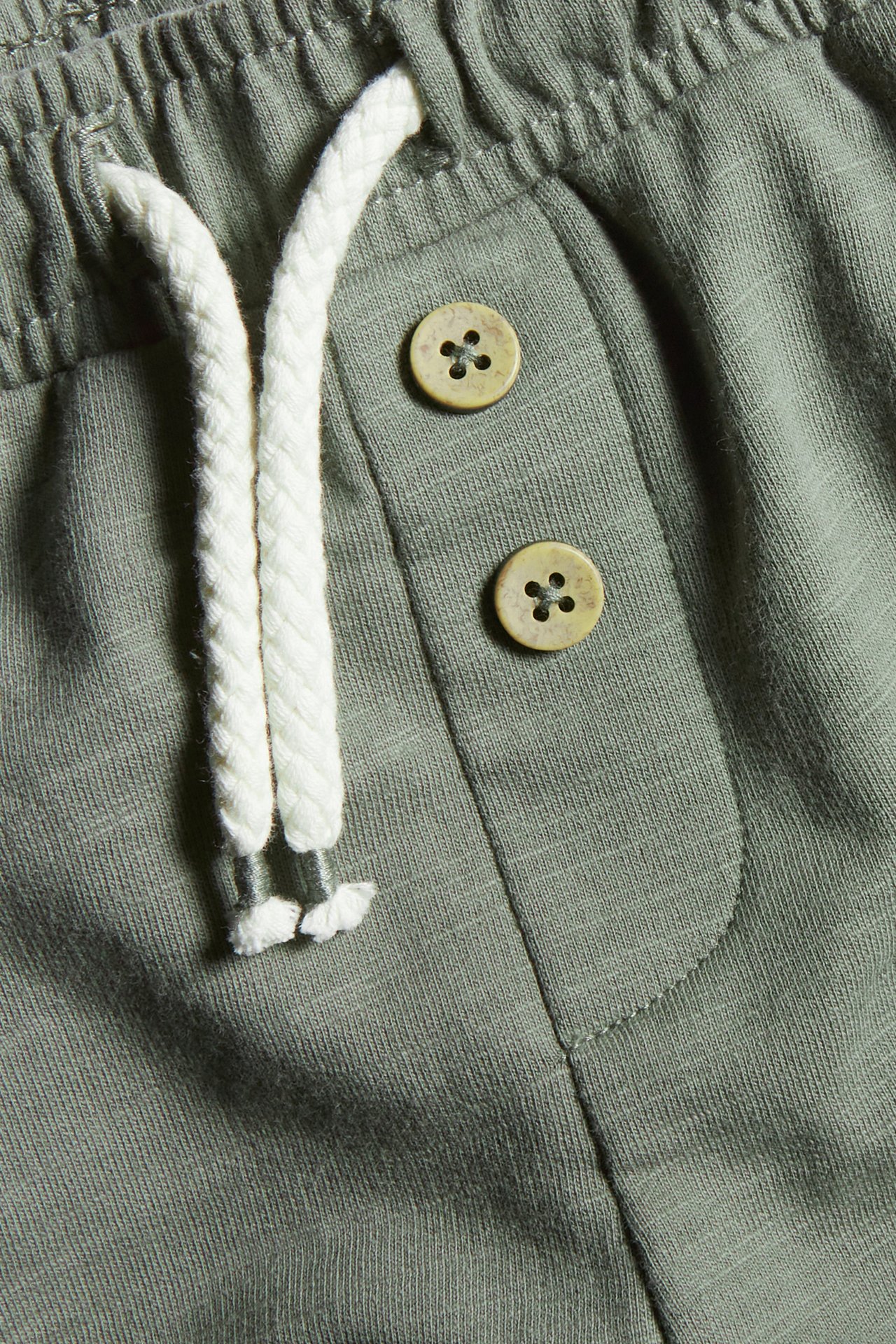Shorts aus strukturiertem Jersey - Dunkelgrün - 1