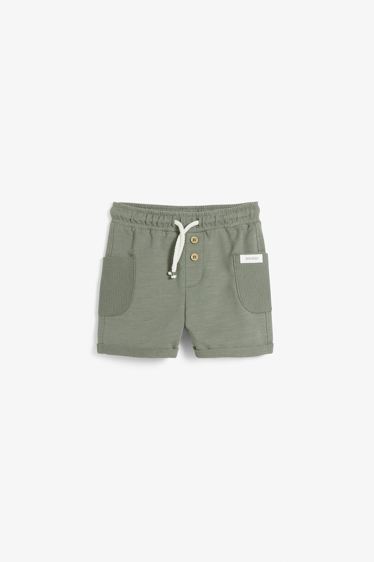 Shorts aus strukturiertem Jersey - Dunkelgrün - 2