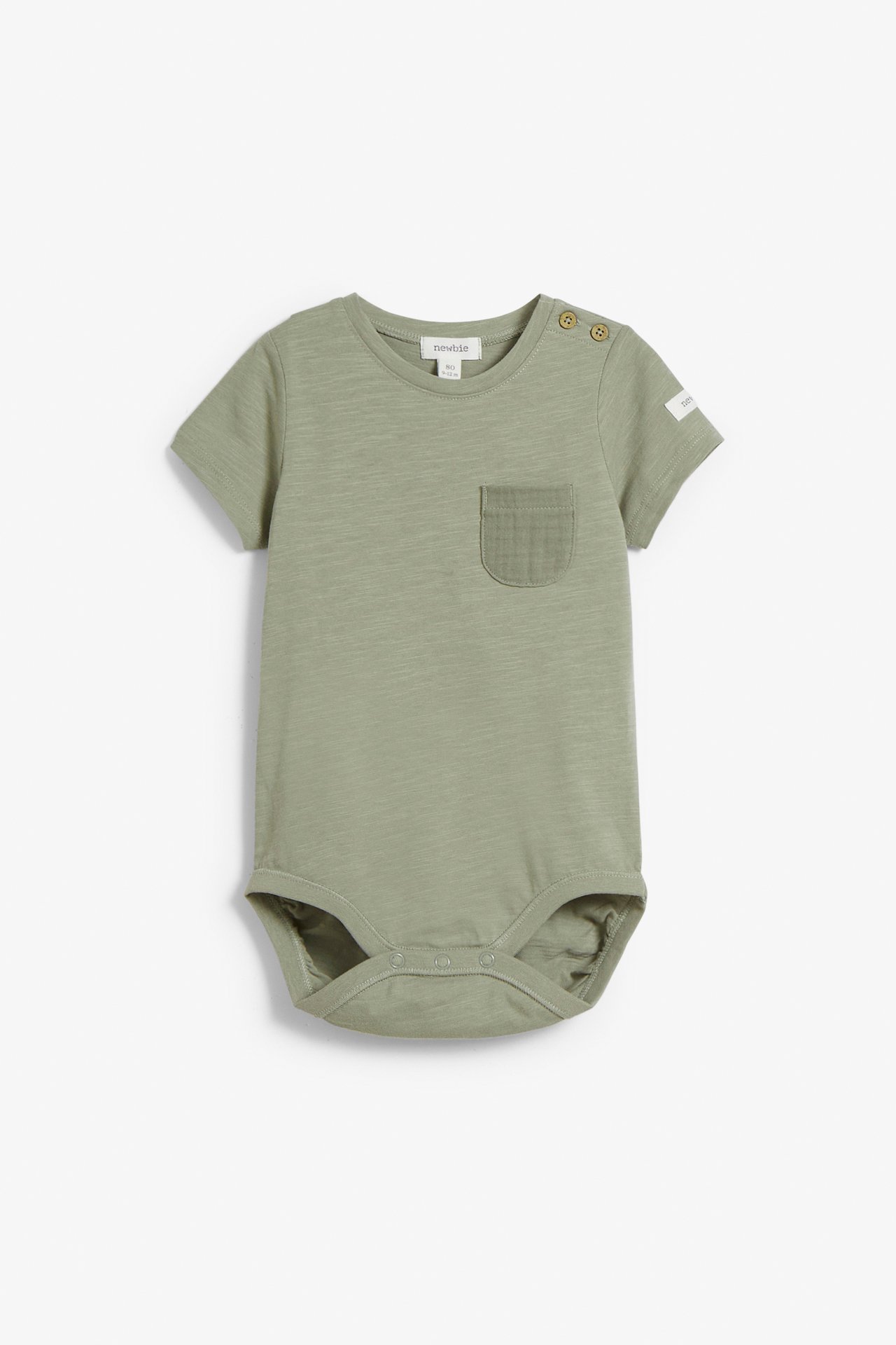 Slub jersey bodysuit - Dark green - 2