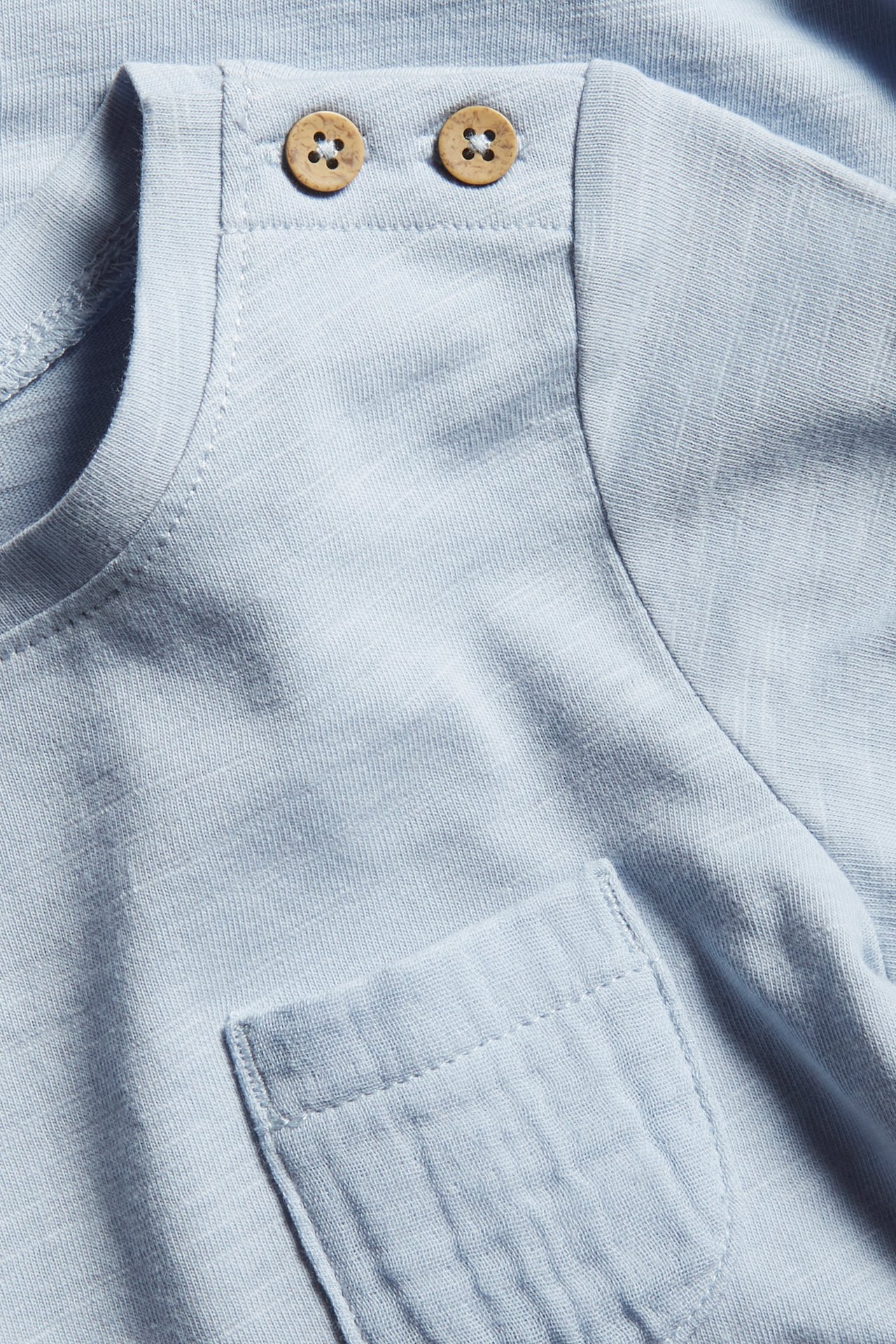 Body aus strukturiertem Strick - Blau - 1