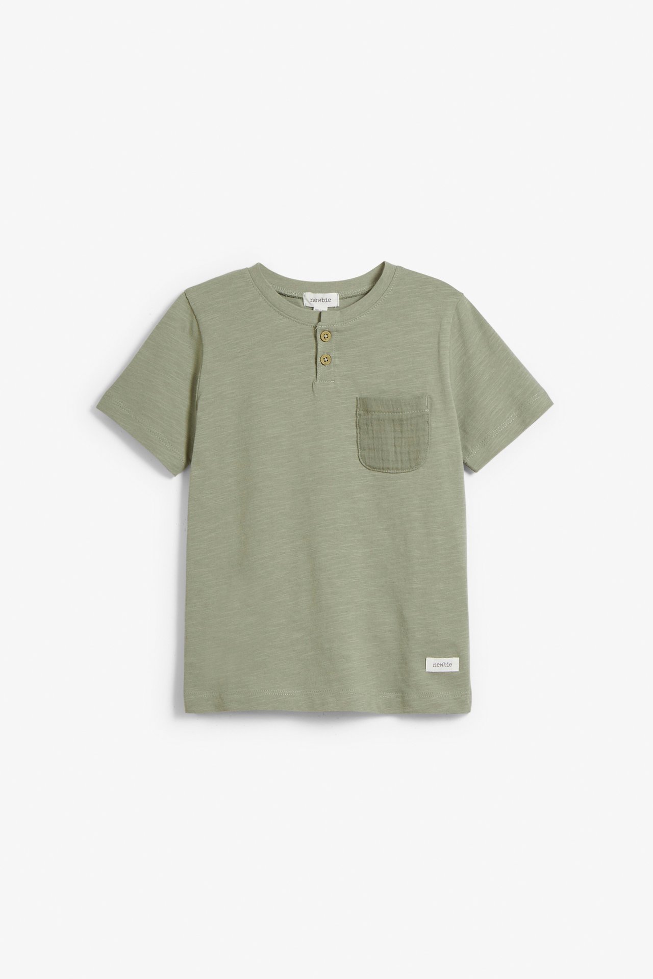 T-Shirt aus strukturiertem Jersey - Dunkelgrün - 2